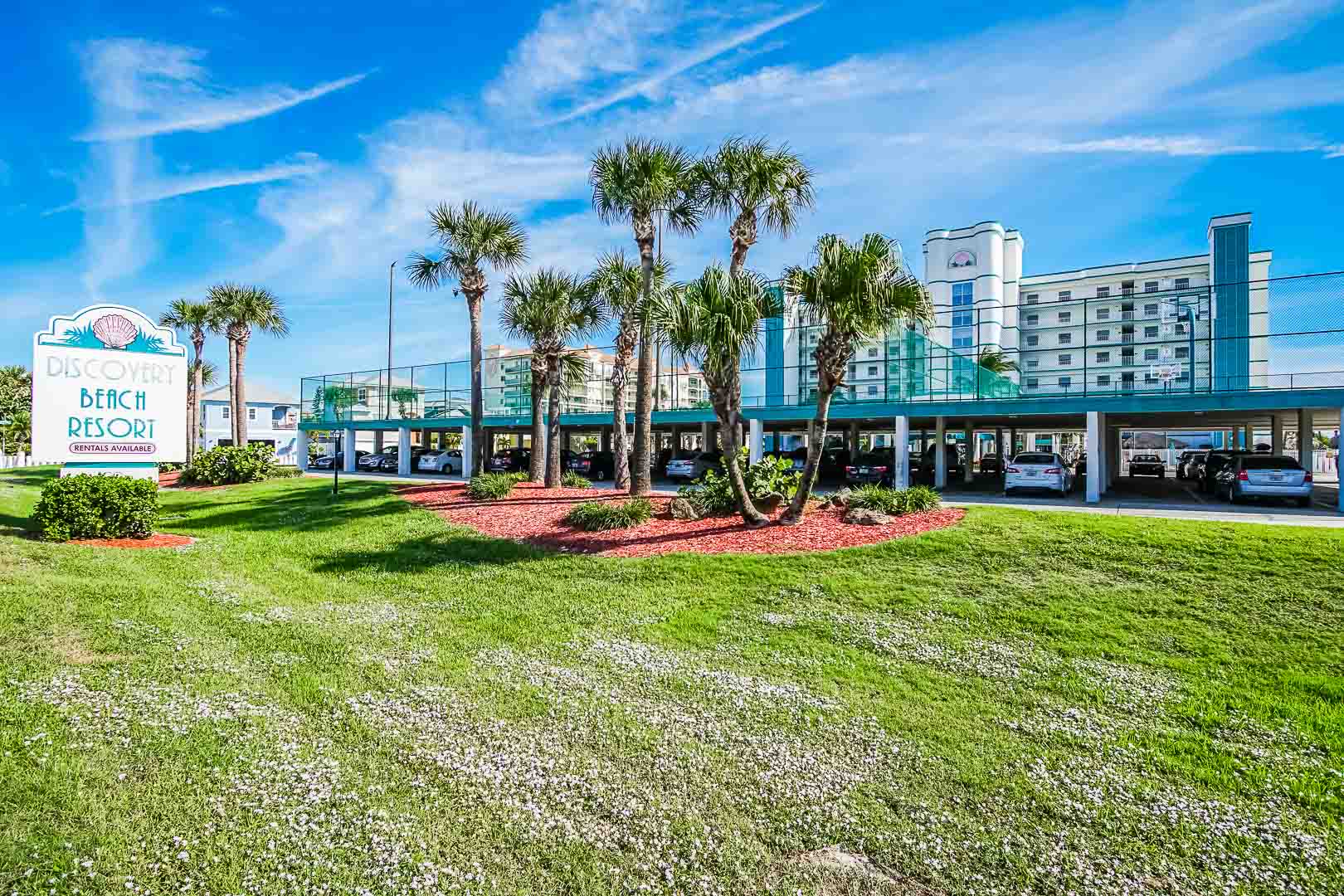 An expansive view of VRI's Discovery Beach Resort in Cocoa Beach, Florida.